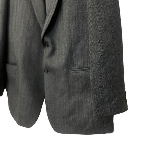 Saddlebred mens blazer 50L gray wool blend business casual office career - Picture 3 of 6